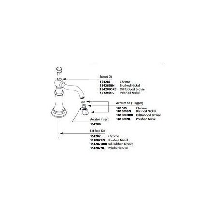 Moen Spout Kit 154286BN